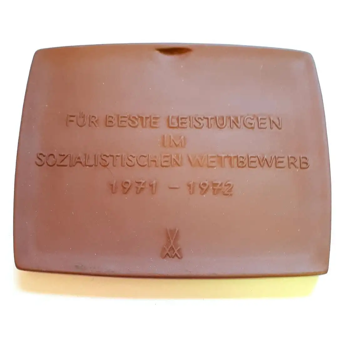 Medaille Meissen Porzellan DDR Kampfauftrag 72