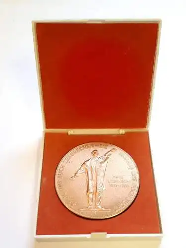 DDR Medaille Karl Liebknecht Denkmal Einweihung 1969 in Luckau