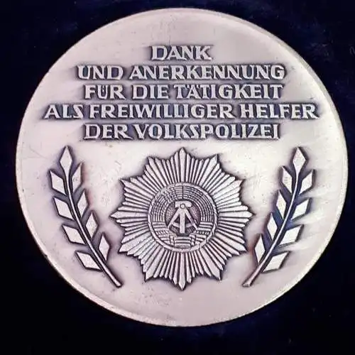 DDR MdI Volkspolizei Medaille 25 Jahre Helfer der Volkspolizei im Etui