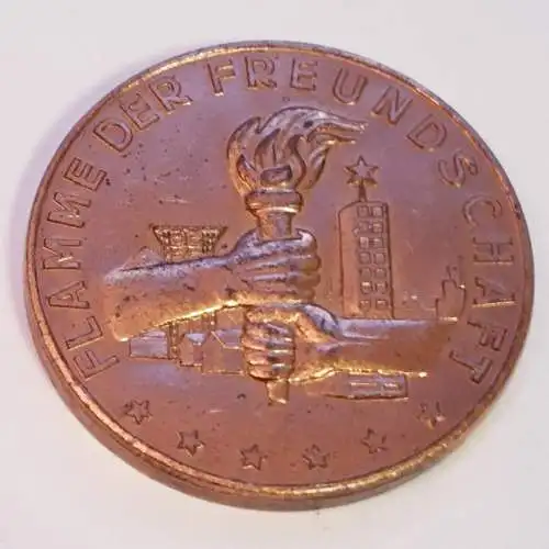DDR Medaille VEB Mansfeld Flamme der Freundschaft