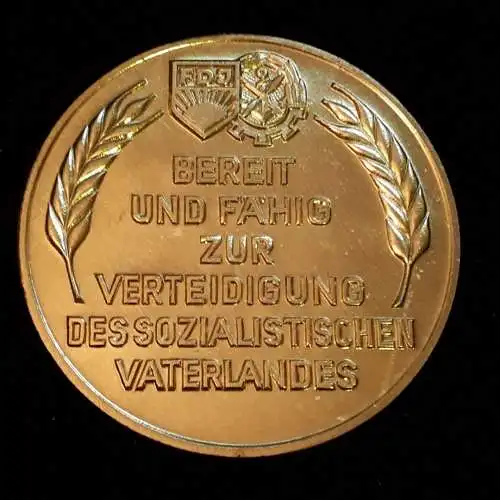 DDR Medaille Signal DDR 20 Bereit und fähig zur Verteidigung des soz. Vaterlandes