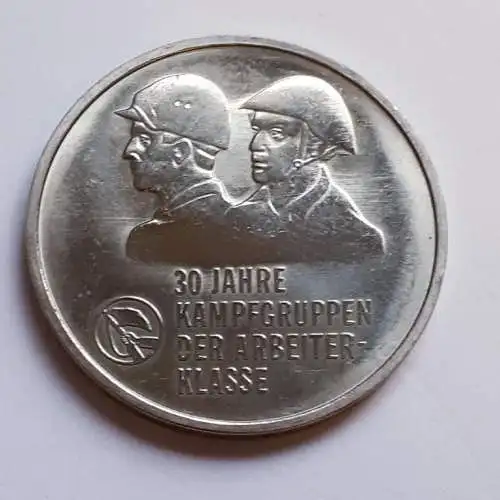 DDR Gedenkmünze 10 Mark 30 Jahre Kampfgruppen der Arbeiterklasse