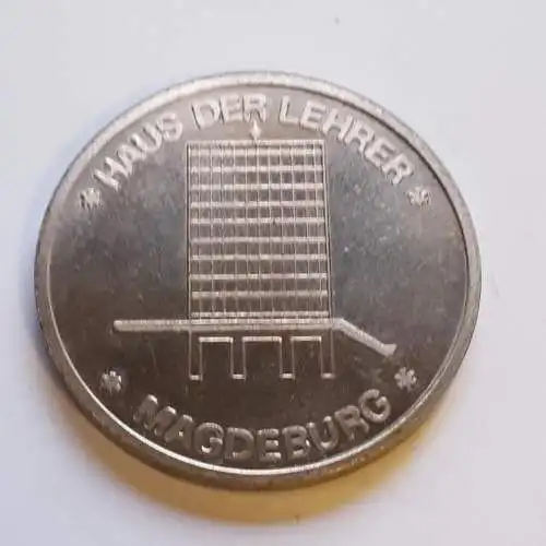 DDR Medaille Haus der Lehrer Magdeburg