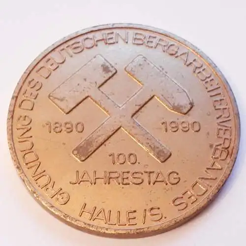 DDR Medaille 100. Jahrestag Gründung des deutschen Bergarbeiterverbandes
