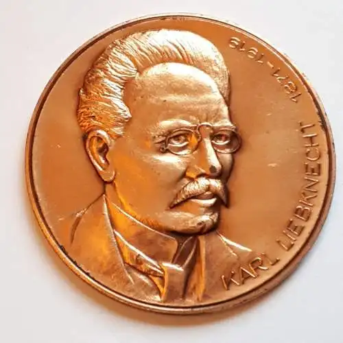 DDR Medaille Karl Liebknecht 1871-1919