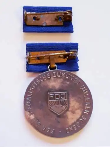 DDR FDJ Medaille Artur Becker in Silber