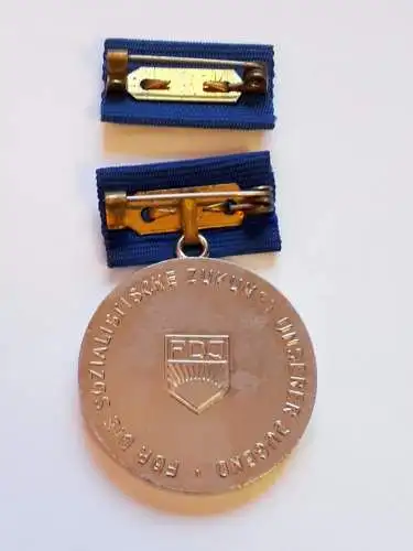 DDR FDJ Medaille Artur Becker in Silber ohne Etui