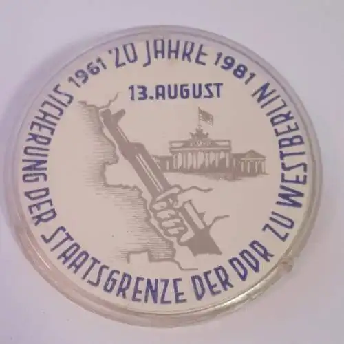 DDR Abzeichen 20 Jahre Sicherung der Staatsgrenze der DDR zu Westberlin
