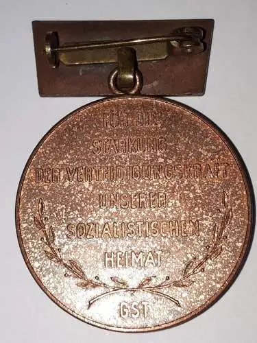 DDR GST Medaille Ernst Schneller in Bronze