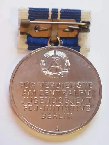 DDR Medaille Für Verdienste am zentralen Jugendobjekt FDJ-Initiative Berlin 