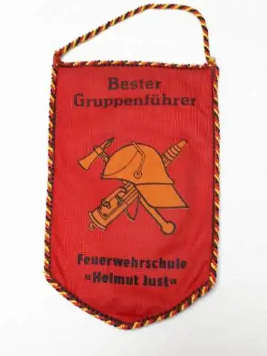 DDR Wimpel Feuerwehr Bester Gruppenführer Feuerwehrschule Helmut Just