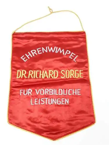 DDR Ehrenwimpel Dr. Richard Sorge Für vorbildliche Leistungen