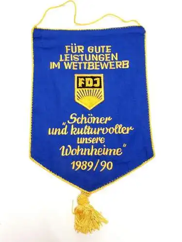 DDR Wimpel FDJ Für gute Leistungen im Wettbewerb