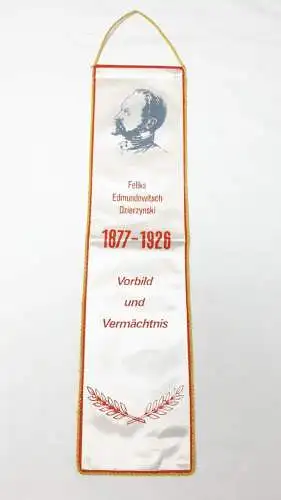 DDR Wimpel/ Banner Feliks Edmundowitsch Dzierzynski Vorbild und Vermächtnis