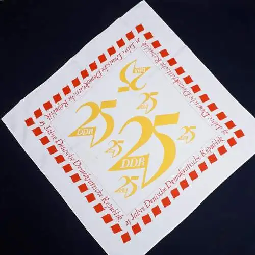 DDR Erinnerungstuch 25 Jahre DDR