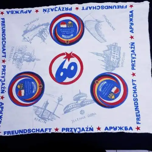 DDR Erinnerungstuch Treffen der Freundschaft Frankfurt 1977