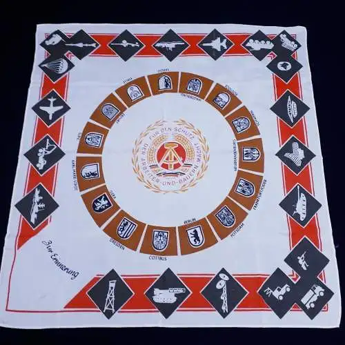 DDR NVA Erinnerungstuch Reservistentuch Zur Erinnerung