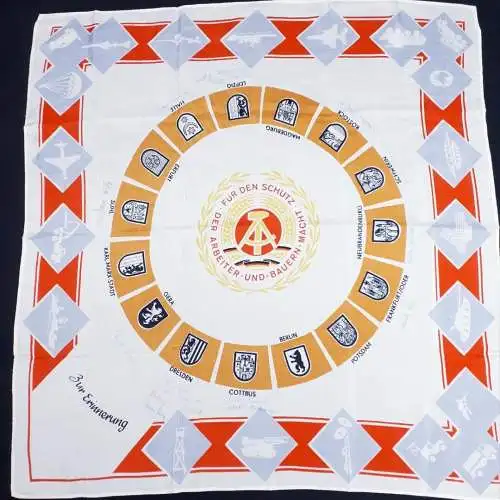 DDR NVA Erinnerungstuch Reservistentuch 