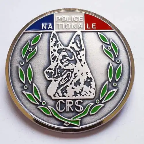 Frankreich Polizei Abzeichen C.R.S. K 9