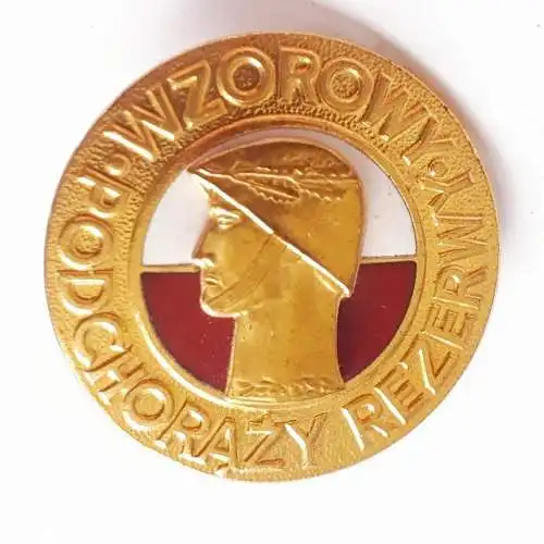 Polen Abzeichen Reserveoffiziersanwärter gold