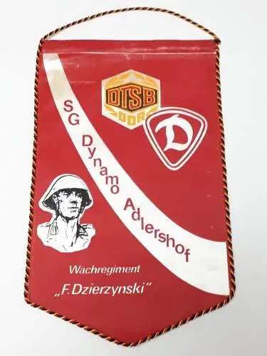 DDR Wimpel SG Dynamo Adlershof Wachregiment F. Dzierzynski