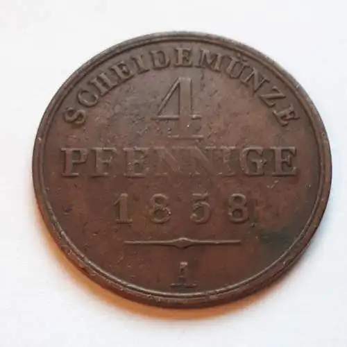 Scheidemünze Schaumburg - Lippe 4 Pfennig