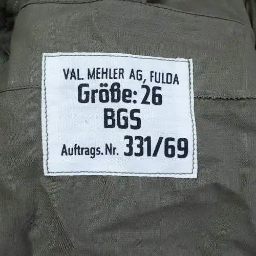 BGS Bundesgrenzschutz Sumpftarn Parka Gr.26