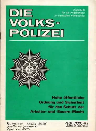 Die Volkspolizei 12/1983. 