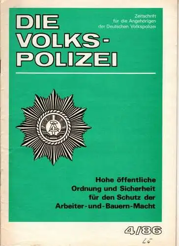 Die Volkspolizei 4/1986. 