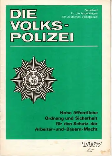 Die Volkspolizei 1/1987. 