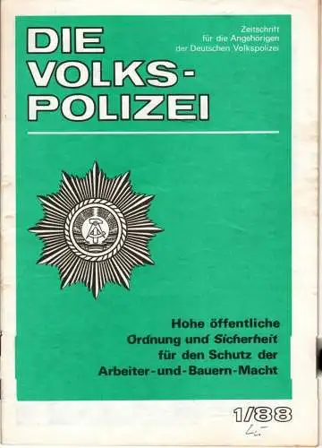 Die Volkspolizei 1/1988. 