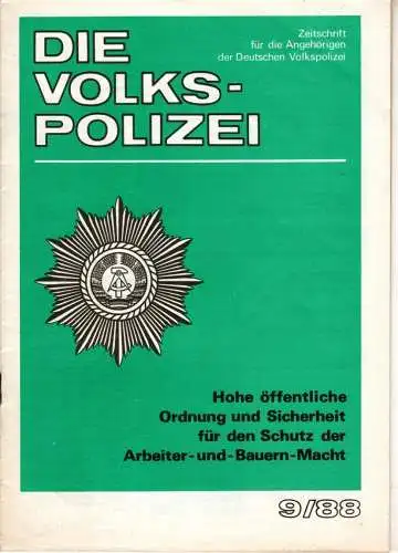 Die Volkspolizei 9/1988. 