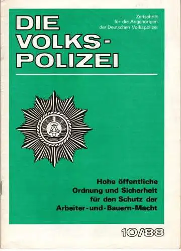 Die Volkspolizei 10/1988. 