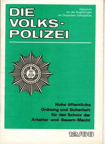 Die Volkspolizei 12/1988. 