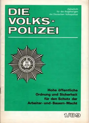 Die Volkspolizei 1/1989. 