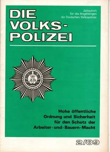 Die Volkspolizei 2/1989. 