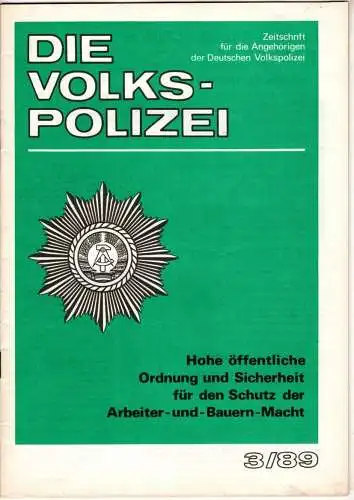 Die Volkspolizei 3/1989. 