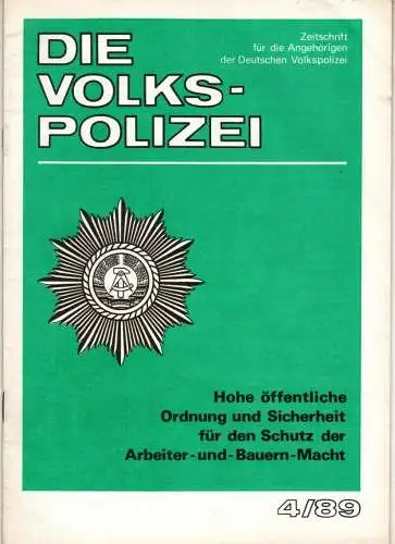 Die Volkspolizei 4/1989. 