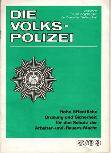 Die Volkspolizei 5/1989. 