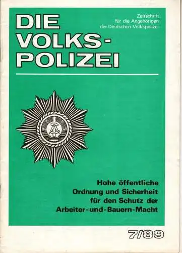 Die Volkspolizei 7/1989. 