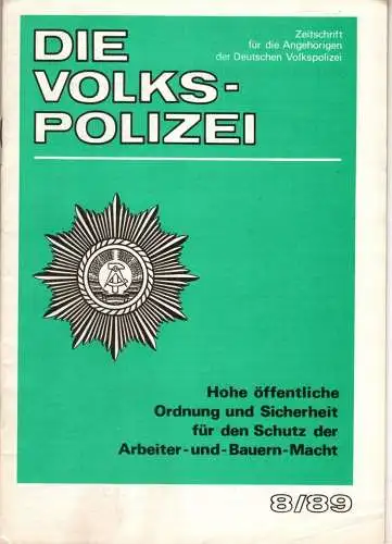 Die Volkspolizei 8/1989. 