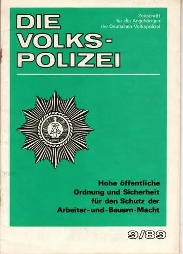 Die Volkspolizei 9/1989. 