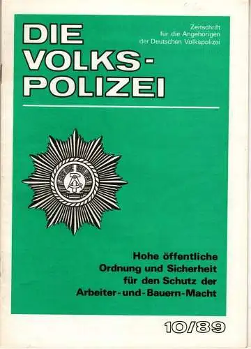 Die Volkspolizei 10/1989. 