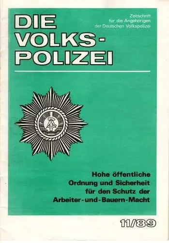 Die Volkspolizei 11/1989. 