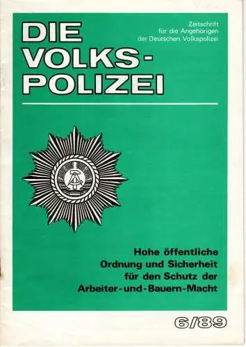 Die Volkspolizei 6/1989. 