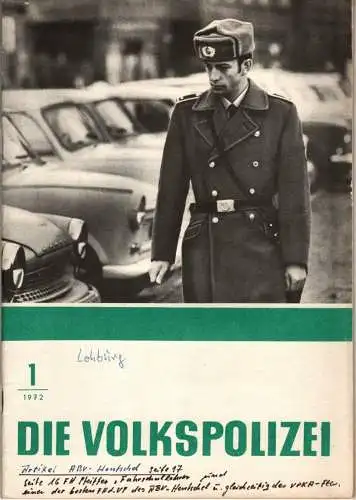 Die Volkspolizei 1/1972. 