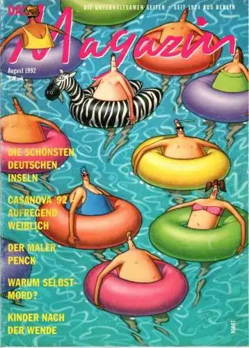 DDR Zeitschrift Das Magazin 8-1992