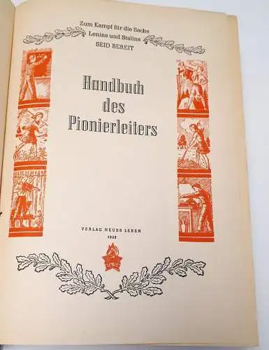 Handbuch des Pionierleiters. 