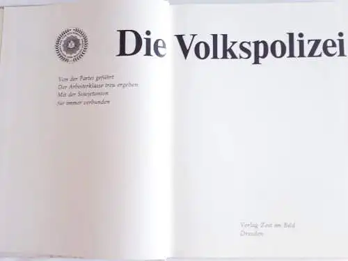 DDR Buch Die Volkspolizei - Bildband