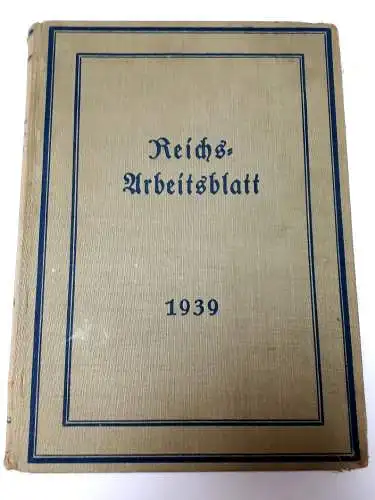 Reichsarbeitsblatt 1939